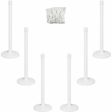 TATCO PRODUCTS PLASTIC STANCHIONS, 14X14inX39in, 6PK TCO12000